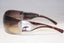 PRADA Boxed Womens Designer Sunglasses Brown Shield SPR 58F 2BU-6S1 14943