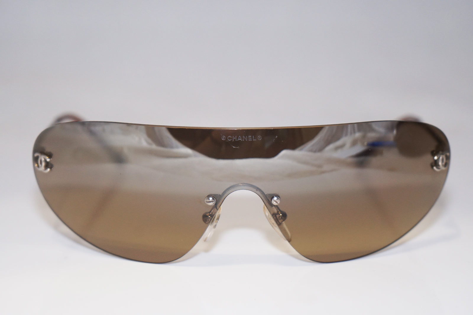 New Chanel Women's 4148 B 339/8G Burgundy Wrap Grey Lens Sunglasses Vintage