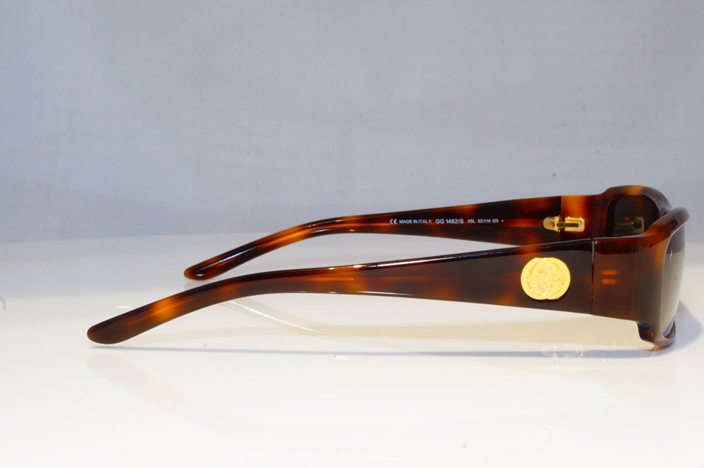 GUCCI Mens Vintage 1990 Designer Sunglasses Brown Rectangle GG 1482 05L 19358