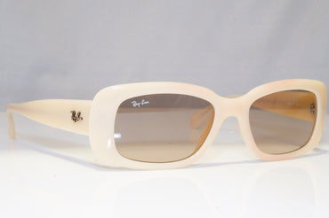RAY-BAN Womens Vintage Sunglasses White Rectangle OFF BEIGE RB 4018 638/2 22091