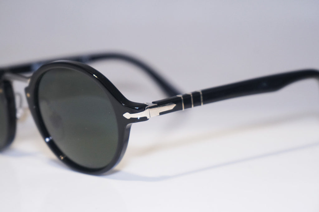 PERSOL Boxed Mens Designer Sunglasses Black Round 3129 95/31 14994