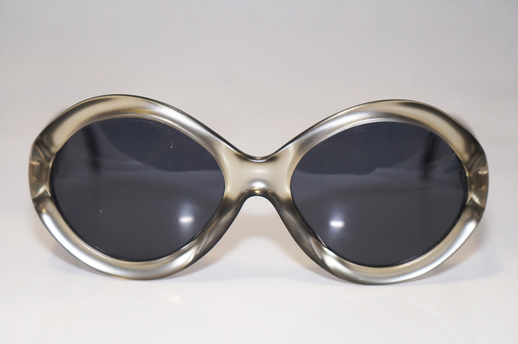 DIOR 1990 Vintage Womens Designer Sunglasses Silver Round GRETA 51K 16143