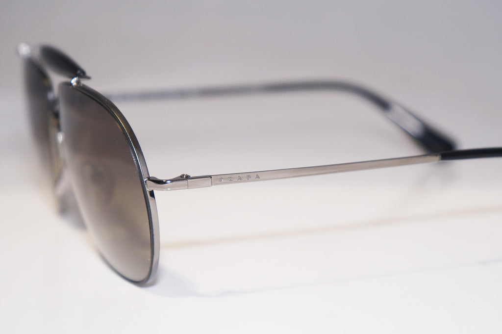 PRADA Boxed Mens Designer Sunglasses Silver Aviator SPR 56S UFT-5O2 14912