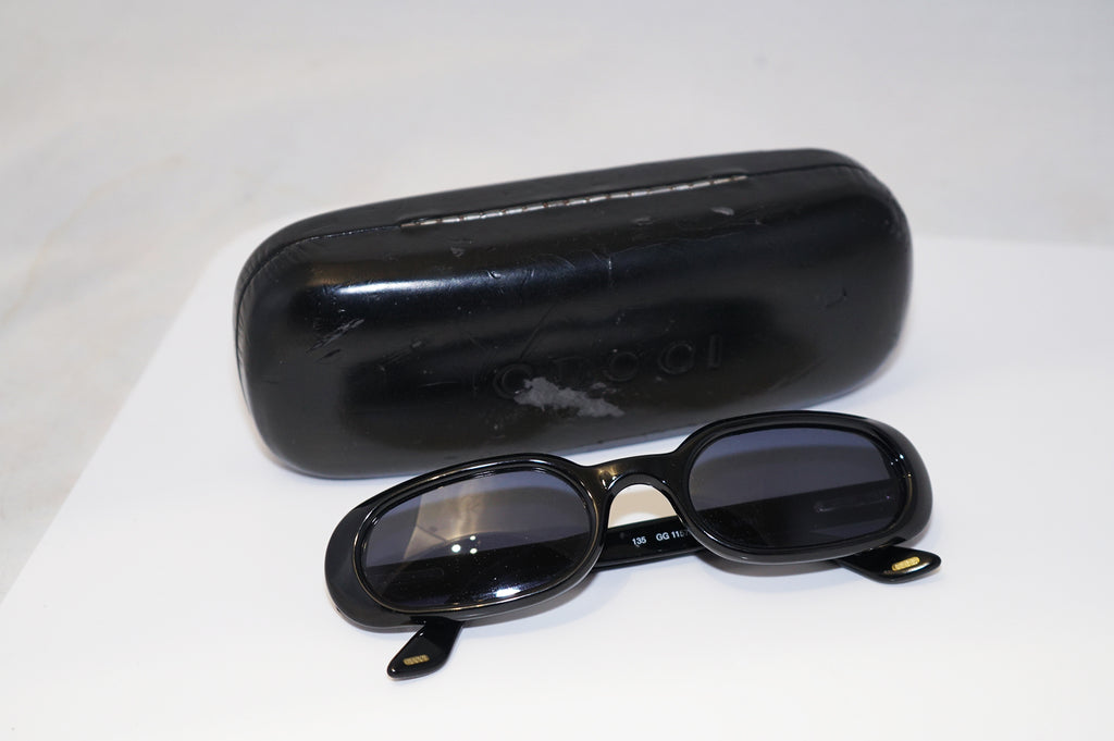 GUCCI 1990 Vintage Mens Designer Sunglasses Black Rectangle GG 1157 807 16058