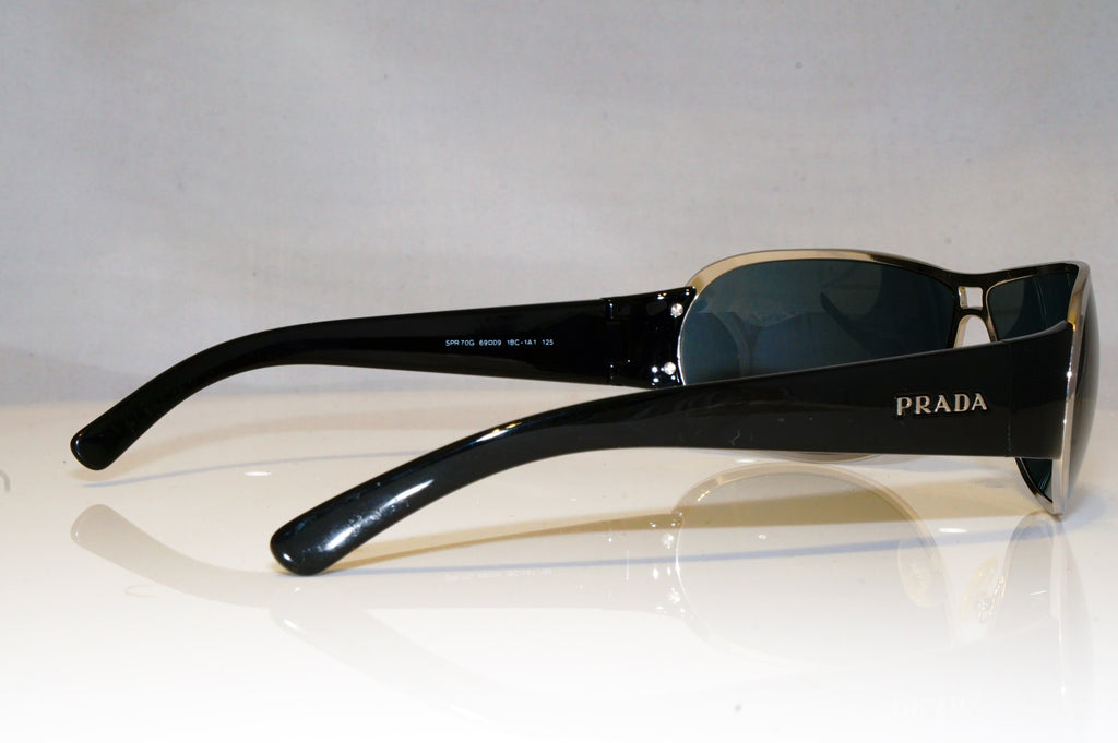 PRADA Mens Designer Sunglasses Black Wrap SPR 70G 1BC-1A1 16712