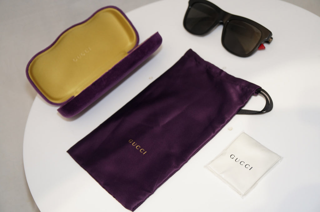 GUCCI Mens Womens Unisex Polarized Sunglasses Black Square GG 0158S 003 22068