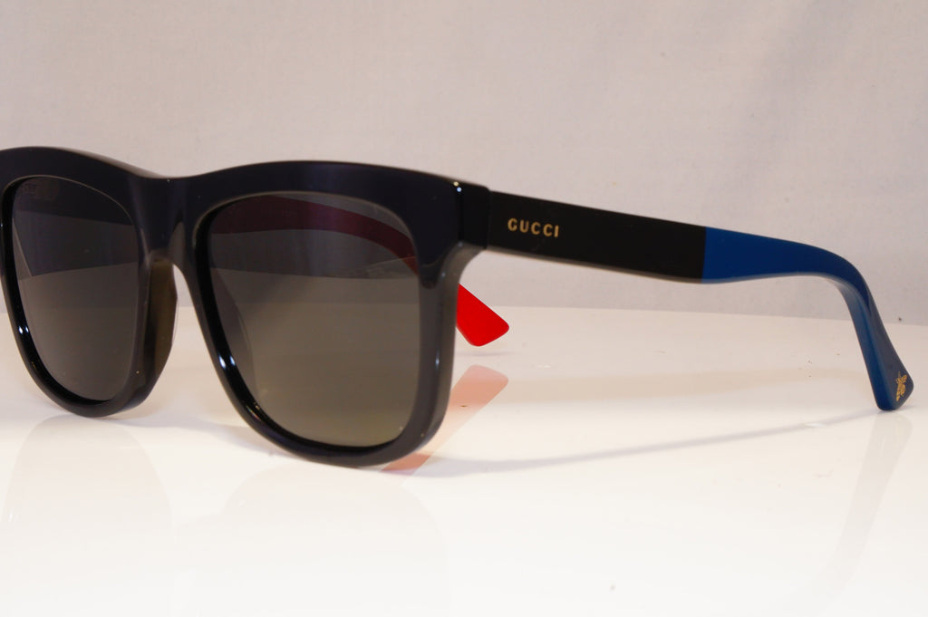 GUCCI Mens Womens Unisex Polarized Sunglasses Black Square GG 0158S 003 22068