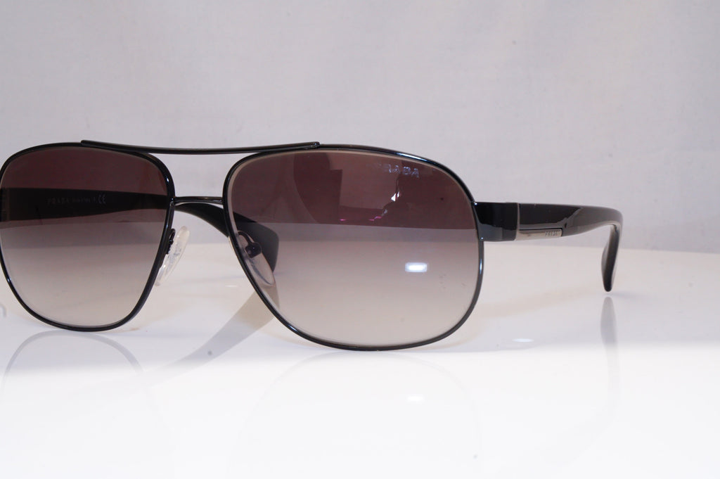PRADA Mens Designer Sunglasses Black Pilot SPR 52P 7AX-OA7 18419