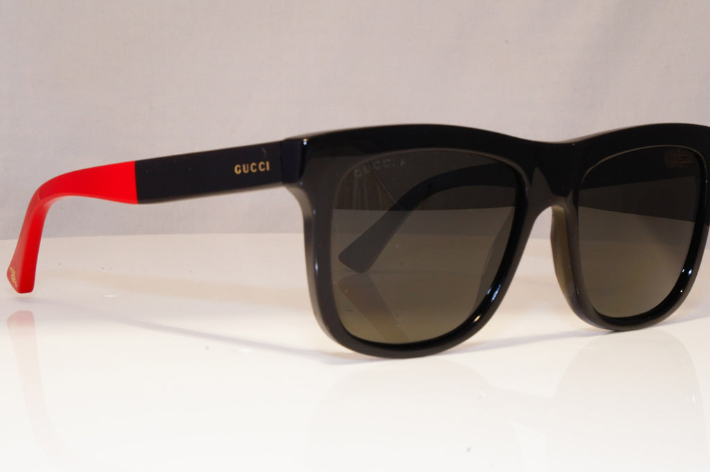 GUCCI Mens Womens Unisex Polarized Sunglasses Black Square GG 0158S 003 22068