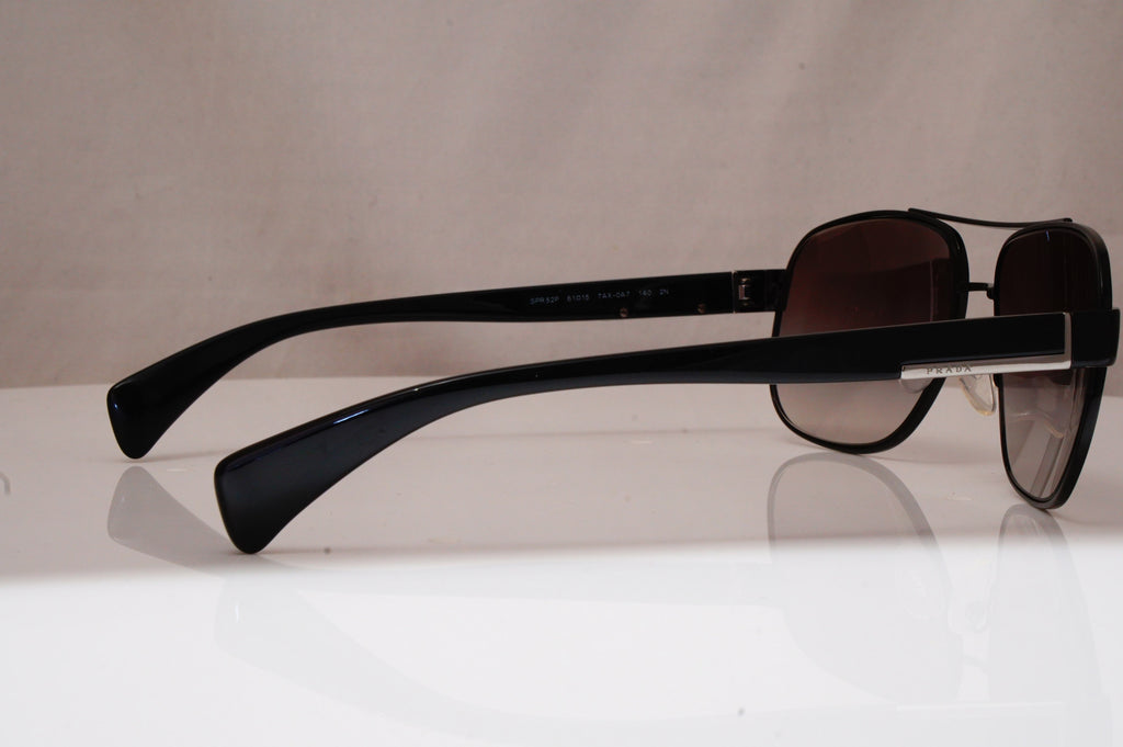 PRADA Mens Designer Sunglasses Black Pilot SPR 52P 7AX-OA7 18419