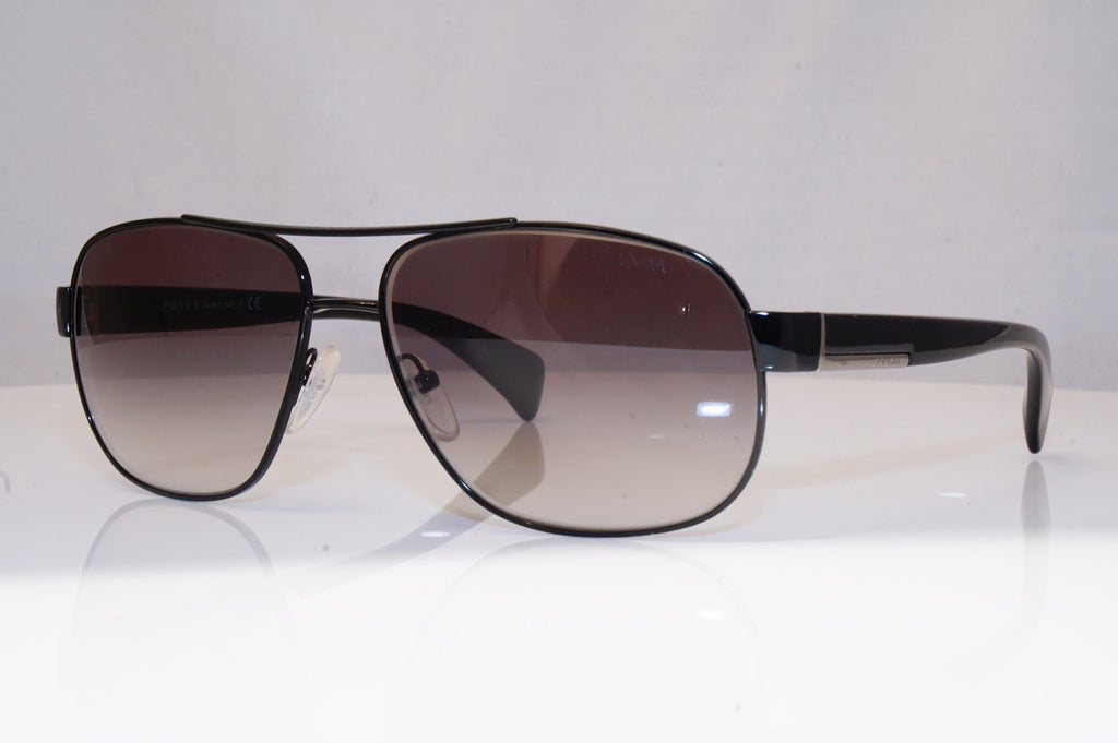 PRADA Mens Designer Sunglasses Black Pilot SPR 52P 7AX-OA7 18419