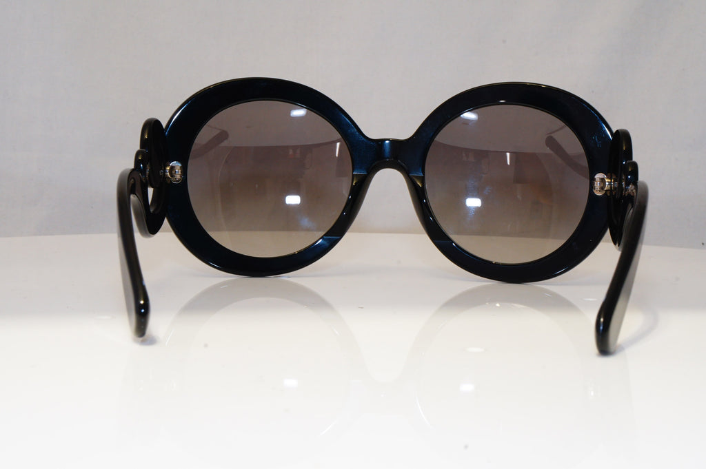 PRADA Womens Baroque Swirl Boxed Sunglasses Black Round NEW SPR 27N 1AB3M1 22064