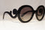 PRADA Womens Baroque Swirl Boxed Sunglasses Black Round NEW SPR 27N 1AB3M1 22064