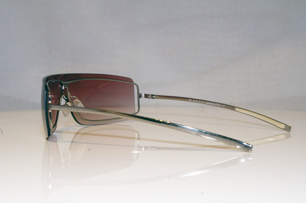 GUCCI Womens Vintage 1990 Designer Sunglasses Silver Shield GG 1710 6LBBI 16611