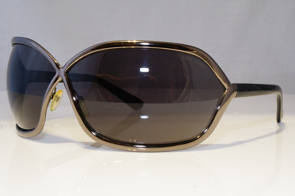 TOM FORD Womens Oversized Designer Sunglasses Black Wrap Ava TF 115 08A 19222