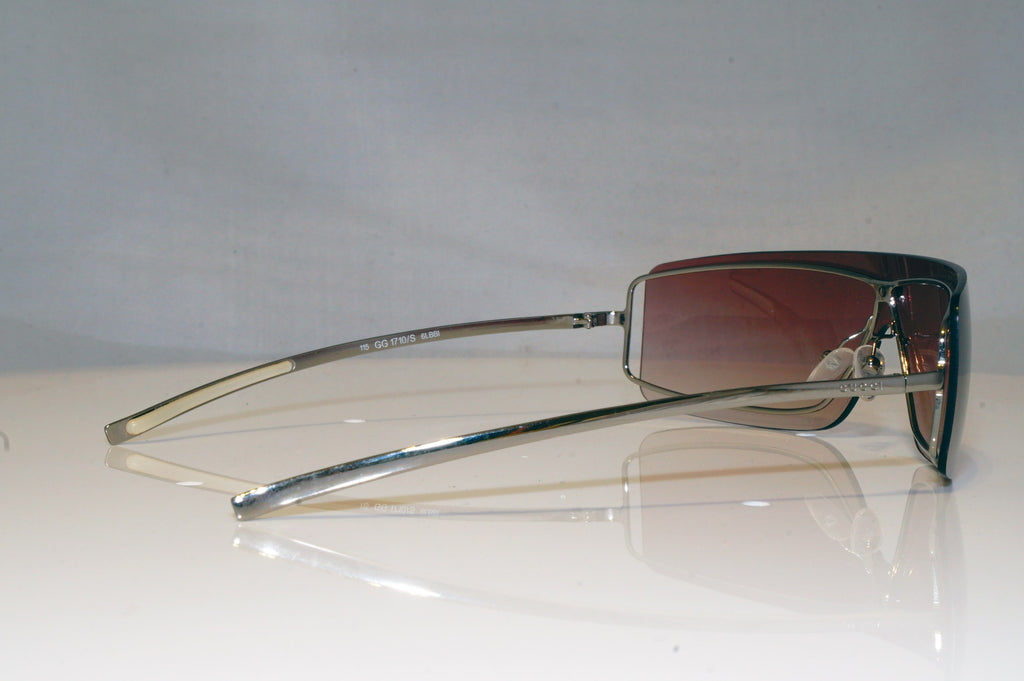 GUCCI Womens Vintage 1990 Designer Sunglasses Silver Shield GG 1710 6LBBI 16611