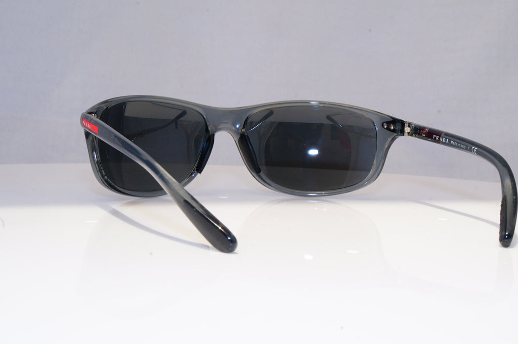 PRADA Mens Mirror Designer Sunglasses Grey Wrap SPS 05M BRU-7W1 18708