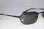 RAY-BAN 1990 Vintage Mens Designer Sunglasses Black Oval W2963 PTAW 14806