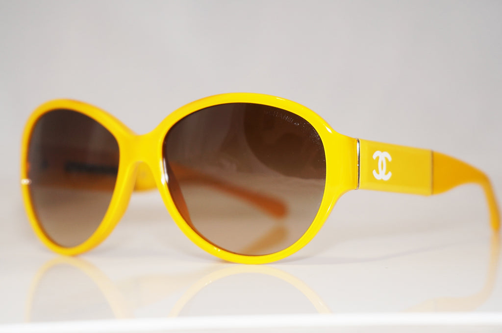 CHANEL Womens Designer Sunglasses Yellow Oval 5229Q C124B 16209