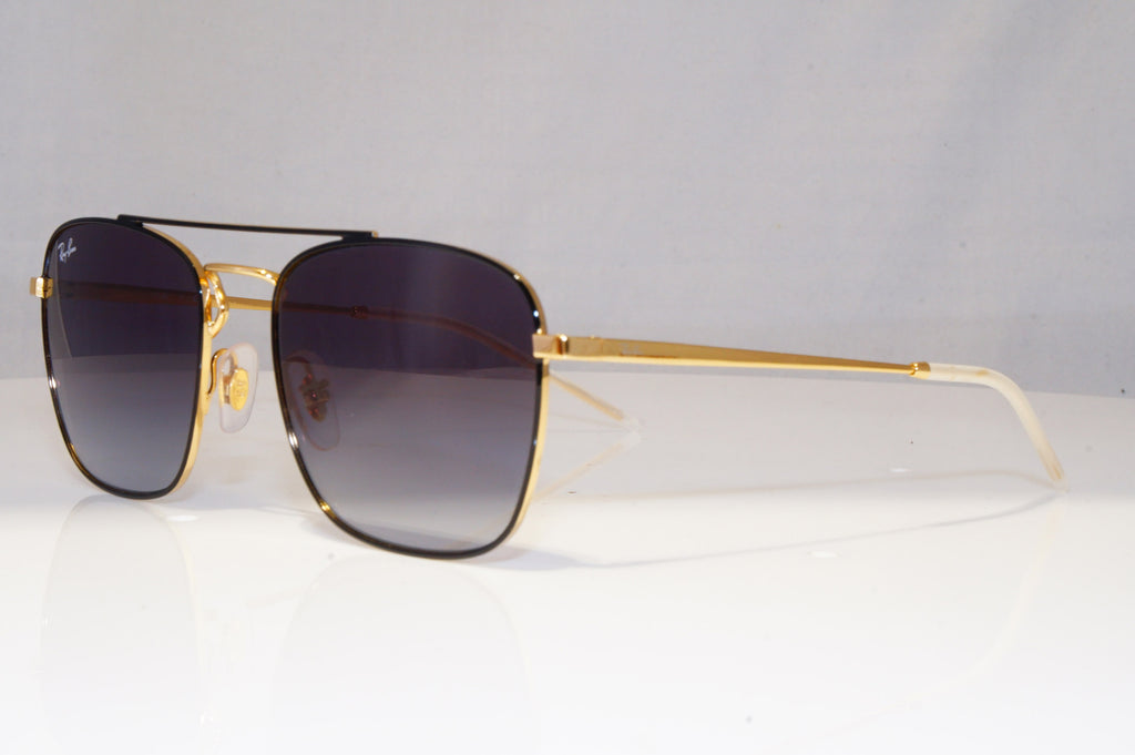 RAY-BAN Mens Designer Sunglasses Black Square GOLD RB 3588 9054/8G 22106