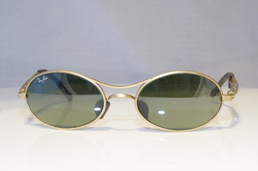 RAY-BAN Mens Vintage 1990 Designer Sunglasses Silver Oval ORBS II 19372