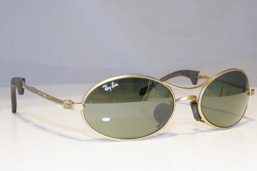 RAY-BAN Mens Vintage 1990 Designer Sunglasses Silver Oval ORBS II 19372