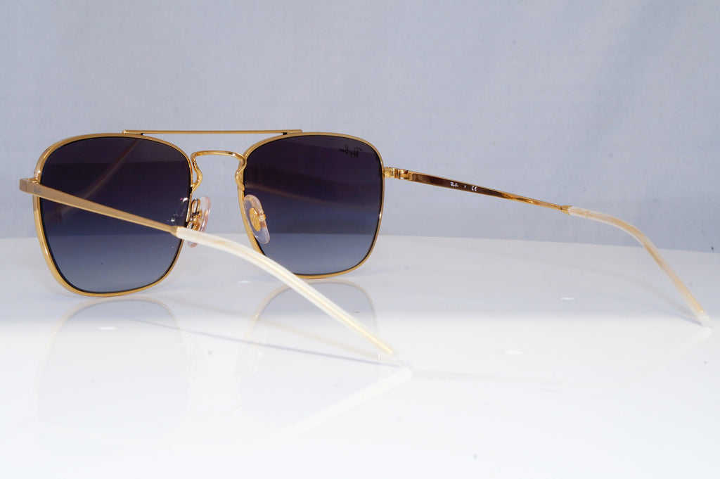 RAY-BAN Mens Designer Sunglasses Black Square GOLD RB 3588 9054/8G 22106