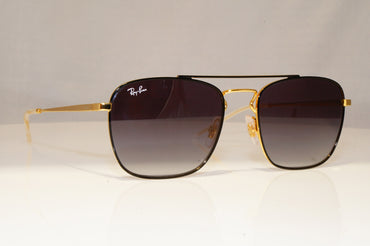 RAY-BAN Mens Designer Sunglasses Black Square GOLD RB 3588 9054/8G 22106