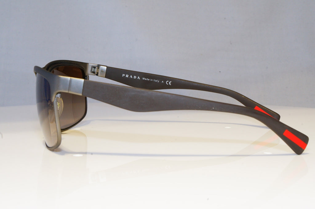 PRADA Mens Designer Sunglasses Grey Rectangle SPS 56P DG1-1X1 19521