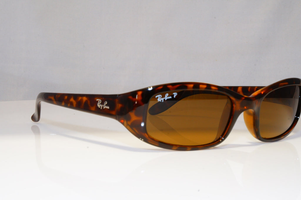 RAY-BAN Womens Polarized Vintage Sunglasses Brown Rectangle RB 4063 642/57 22101