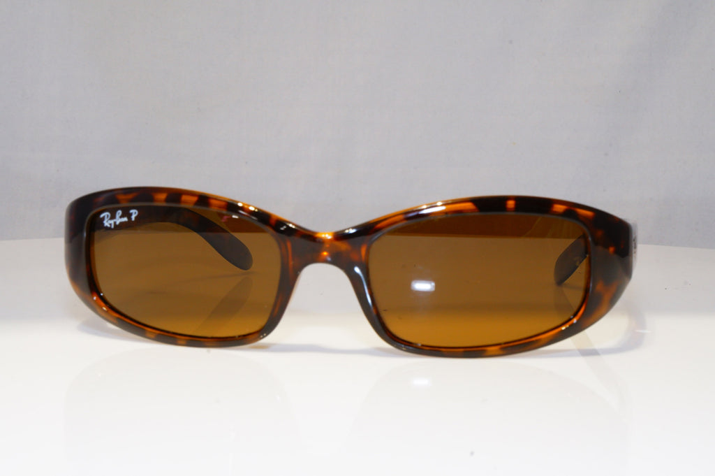 RAY-BAN Womens Polarized Vintage Sunglasses Brown Rectangle RB 4063 642/57 22101
