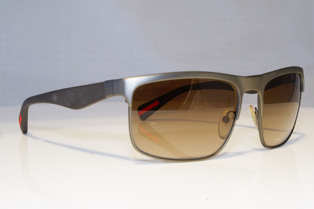 PRADA Mens Designer Sunglasses Grey Rectangle SPS 56P DG1-1X1 19521