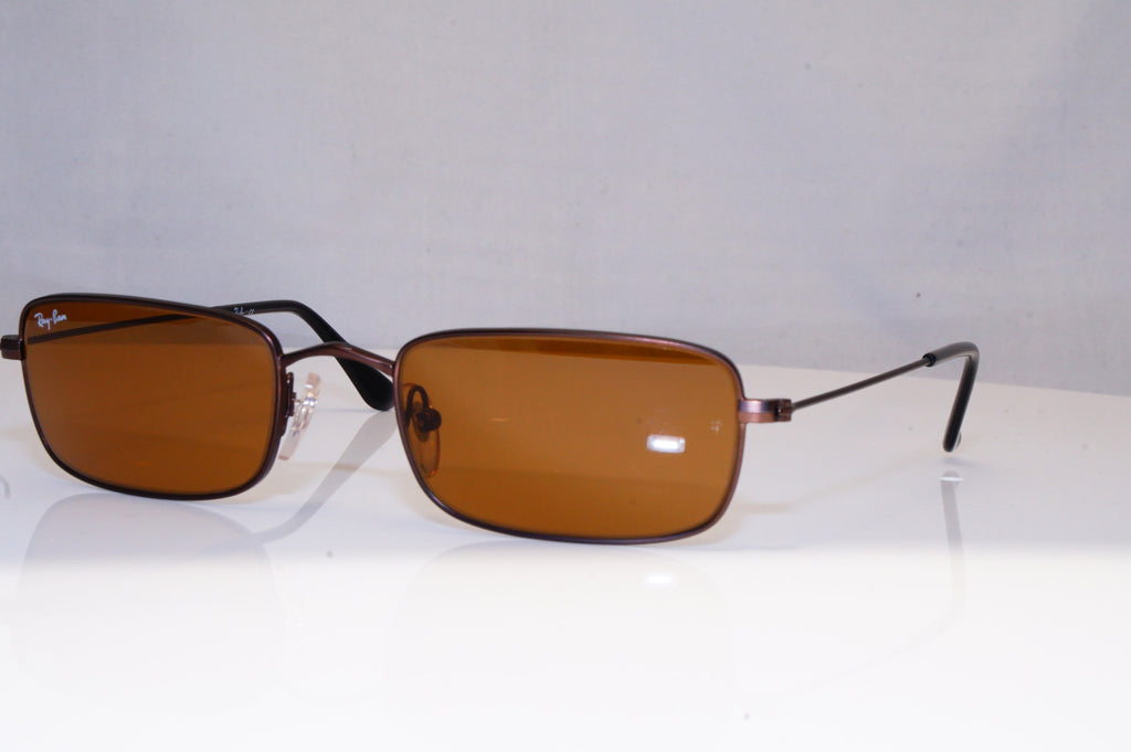 RAY-BAN Mens Vintage 1990 Designer Sunglasses Brown Rectangle RB 3133 012 18686
