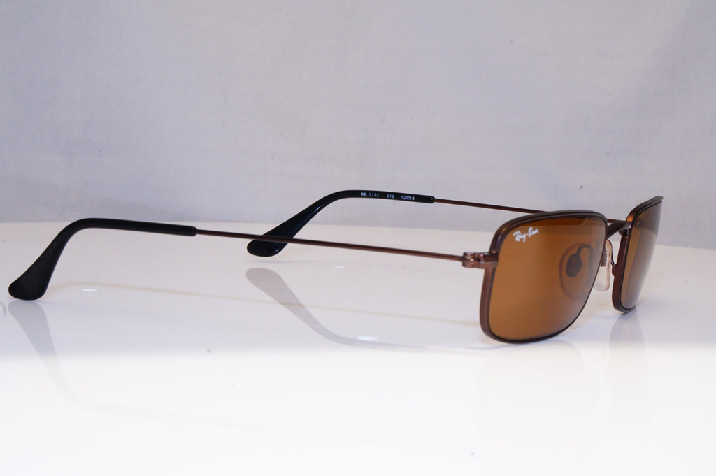 RAY-BAN Mens Vintage 1990 Designer Sunglasses Brown Rectangle RB 3133 012 18686