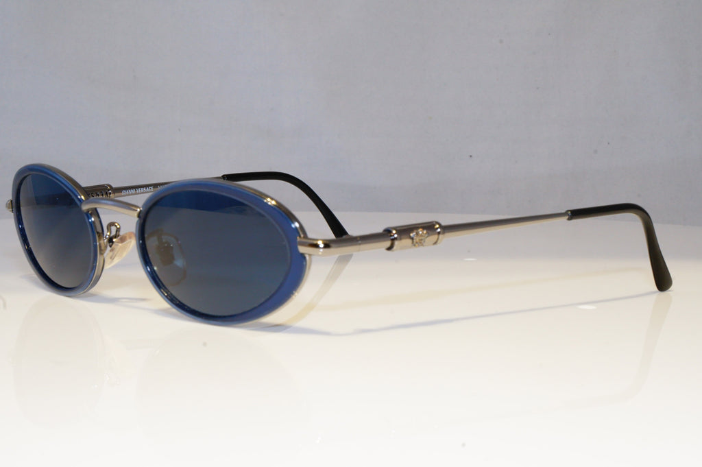 GIANNI VERSACE Mens Womens Vintage 1990 Sunglasses Blue MEDUSA NOS X13 A35 20803