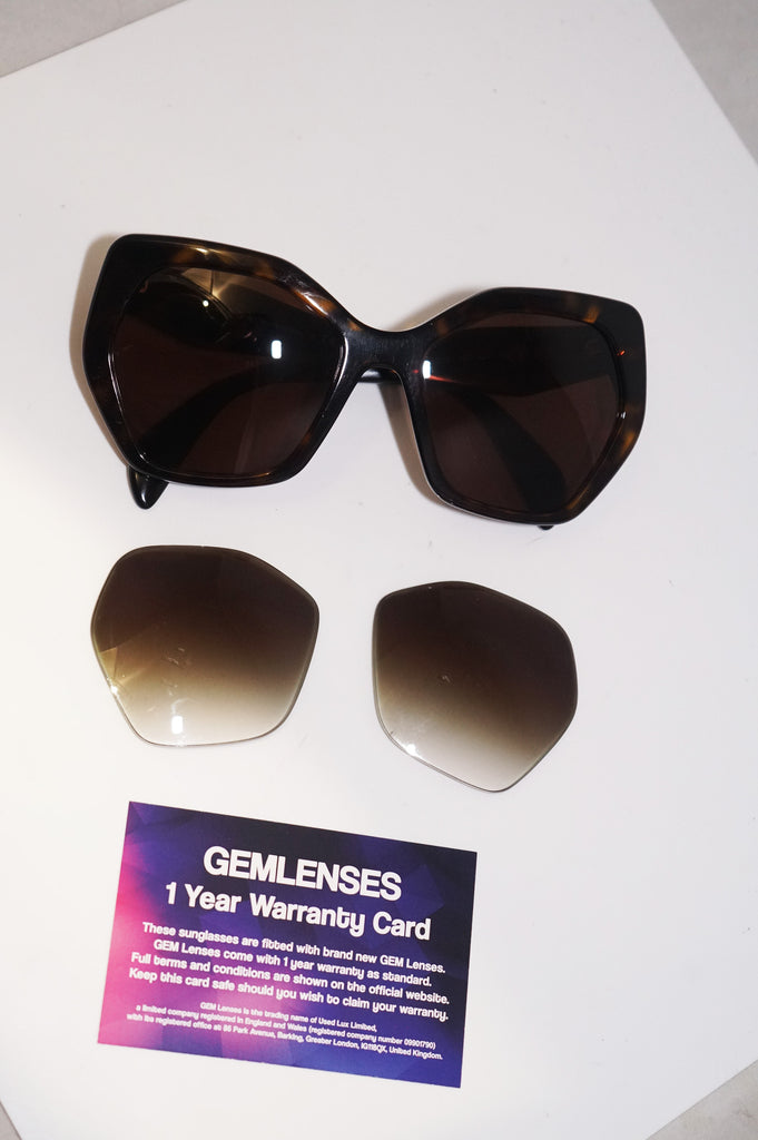 PRADA Womens Designer Sunglasses Brown Hexagonal SPR 16R 2AU-4M0 15137