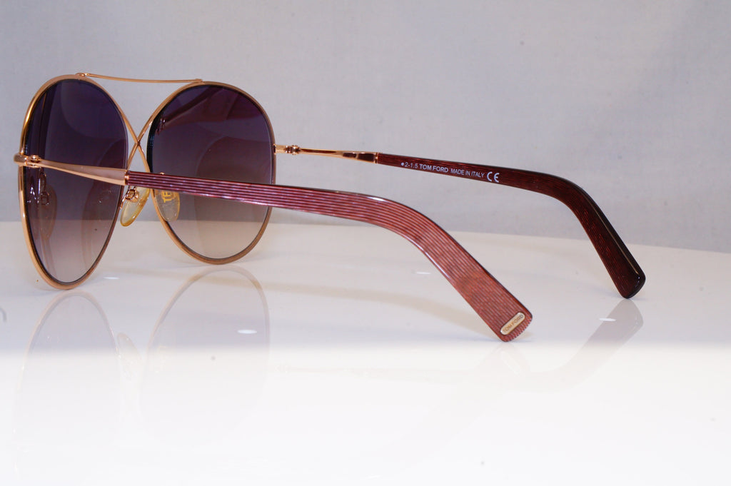 TOM FORD Womens Oversized Designer Sunglasses Gold Round Iva TF 394 28F 18697
