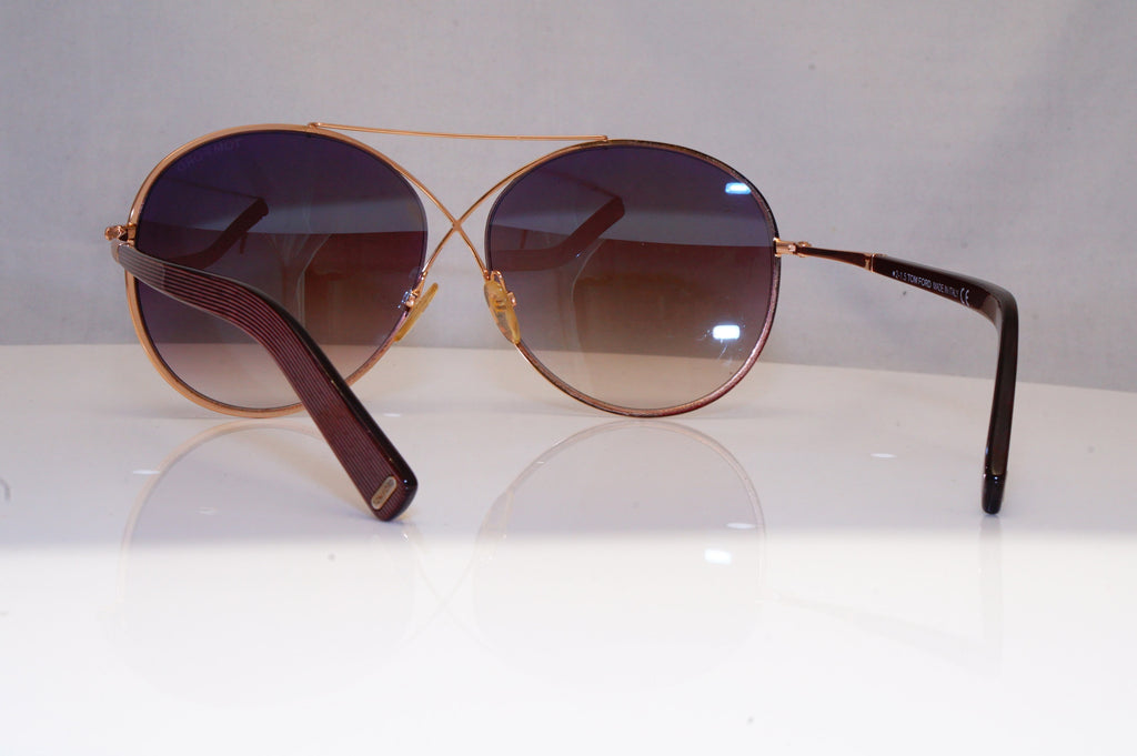 TOM FORD Womens Oversized Designer Sunglasses Gold Round Iva TF 394 28F 18697