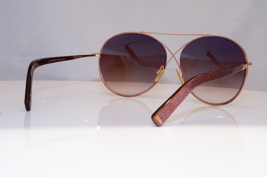 TOM FORD Womens Oversized Designer Sunglasses Gold Round Iva TF 394 28F 18697
