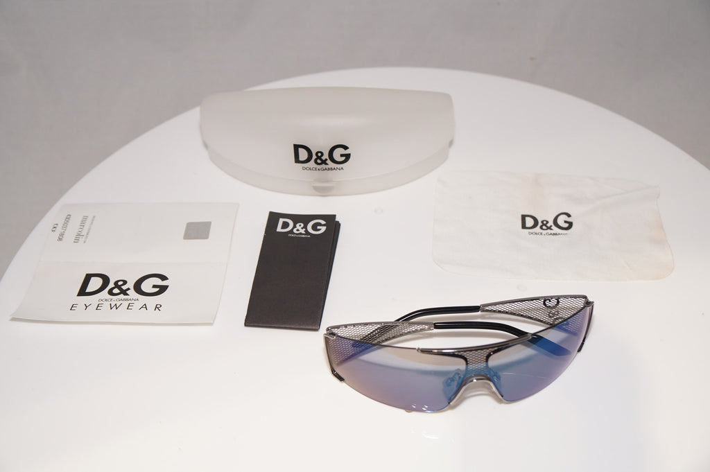 DOLCE & GABBANA Mens Designer Sunglasses Silver Shield MESH D&G 2138 G37 19515