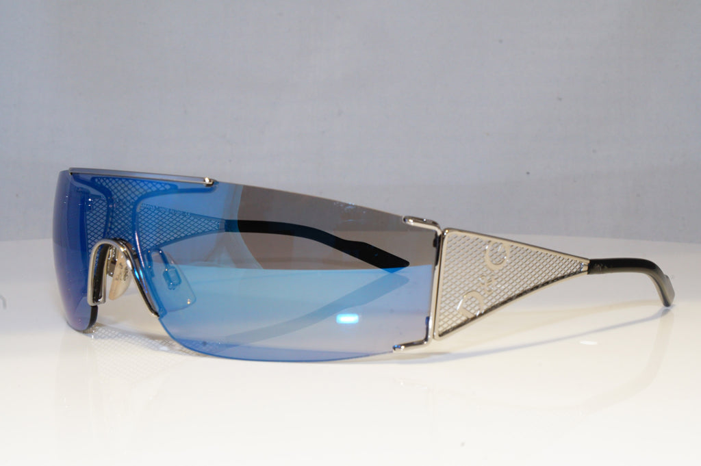 DOLCE & GABBANA Mens Designer Sunglasses Silver Shield MESH D&G 2138 G37 19515
