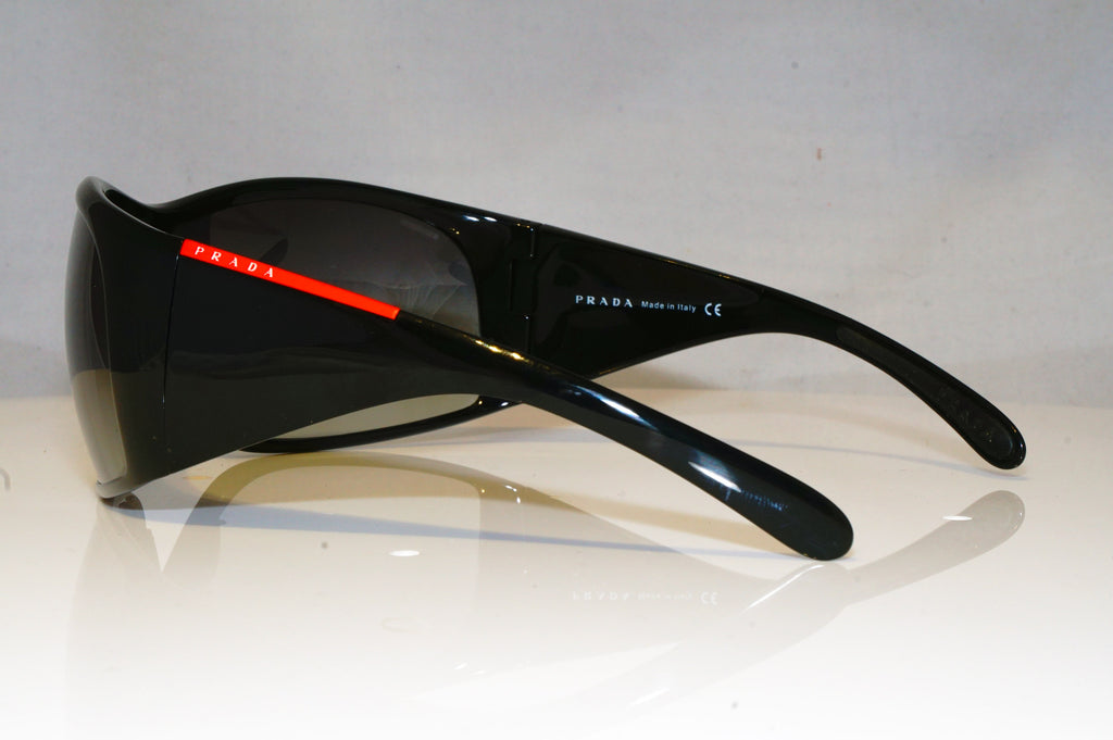 PRADA Mens Designer Sunglasses Black Shield SPR 11G 1AB-5D1 17421