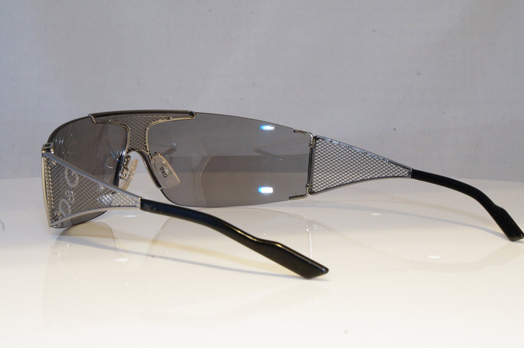 DOLCE & GABBANA Mens Designer Sunglasses Silver Shield MESH D&G 2138 G37 19515