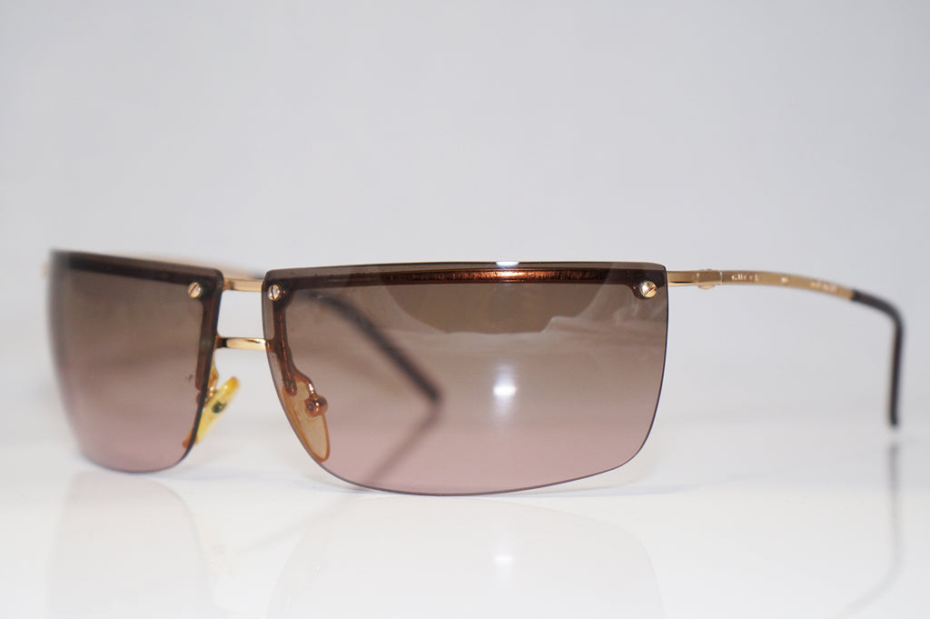 GUCCI 1990 Vintage Mens Designer Sunglasses Gold Wrap GG 2653 000DE 16612