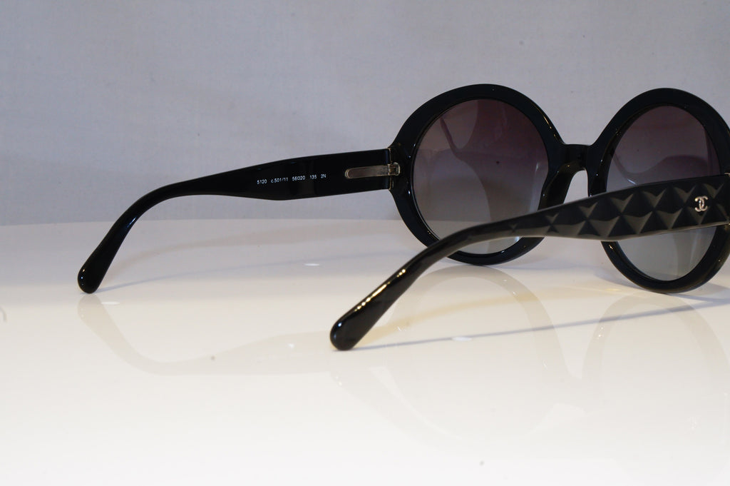 CHANEL Womens Designer Sunglasses Black Round 5120 501/11 20797