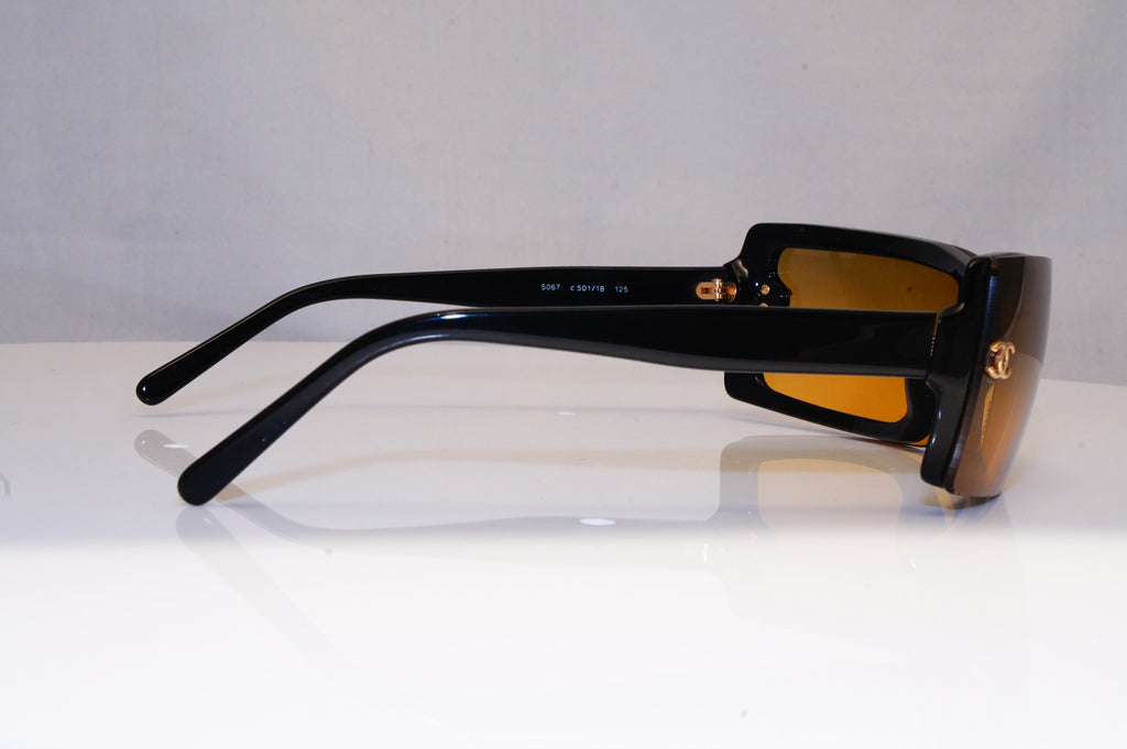 CHANEL Womens Designer Sunglasses Black Shield 5067 501/18 18681