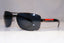 PRADA Mens Polarized Mirror Designer Sunglasses Black Wrap SPS 54L 5AV-5Z1 18693