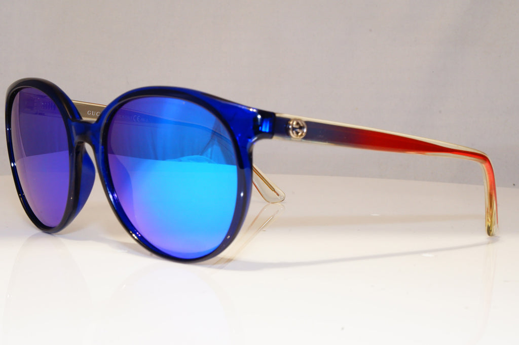 GUCCI Womens Mirror Oversized Designer Sunglasses Blue GG 3697 J5QNM 22115