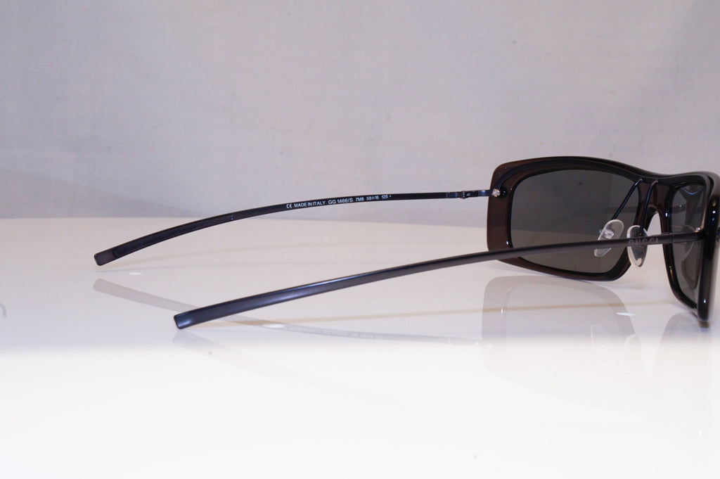 GUCCI Mens Vintage 1990 Designer Sunglasses Grey Wrap GG 1466 7M8 18674