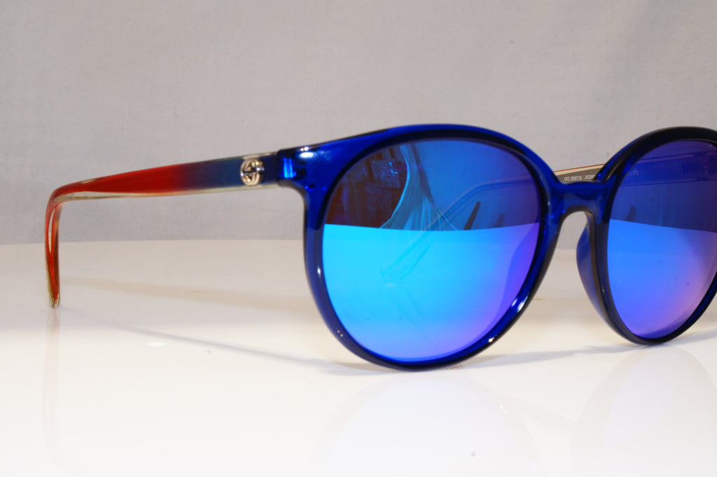 GUCCI Womens Mirror Oversized Designer Sunglasses Blue GG 3697 J5QNM 22115
